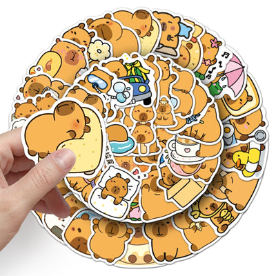 50 Pcs Capybara Stickers