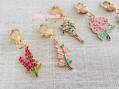 Flower Keyring Charm