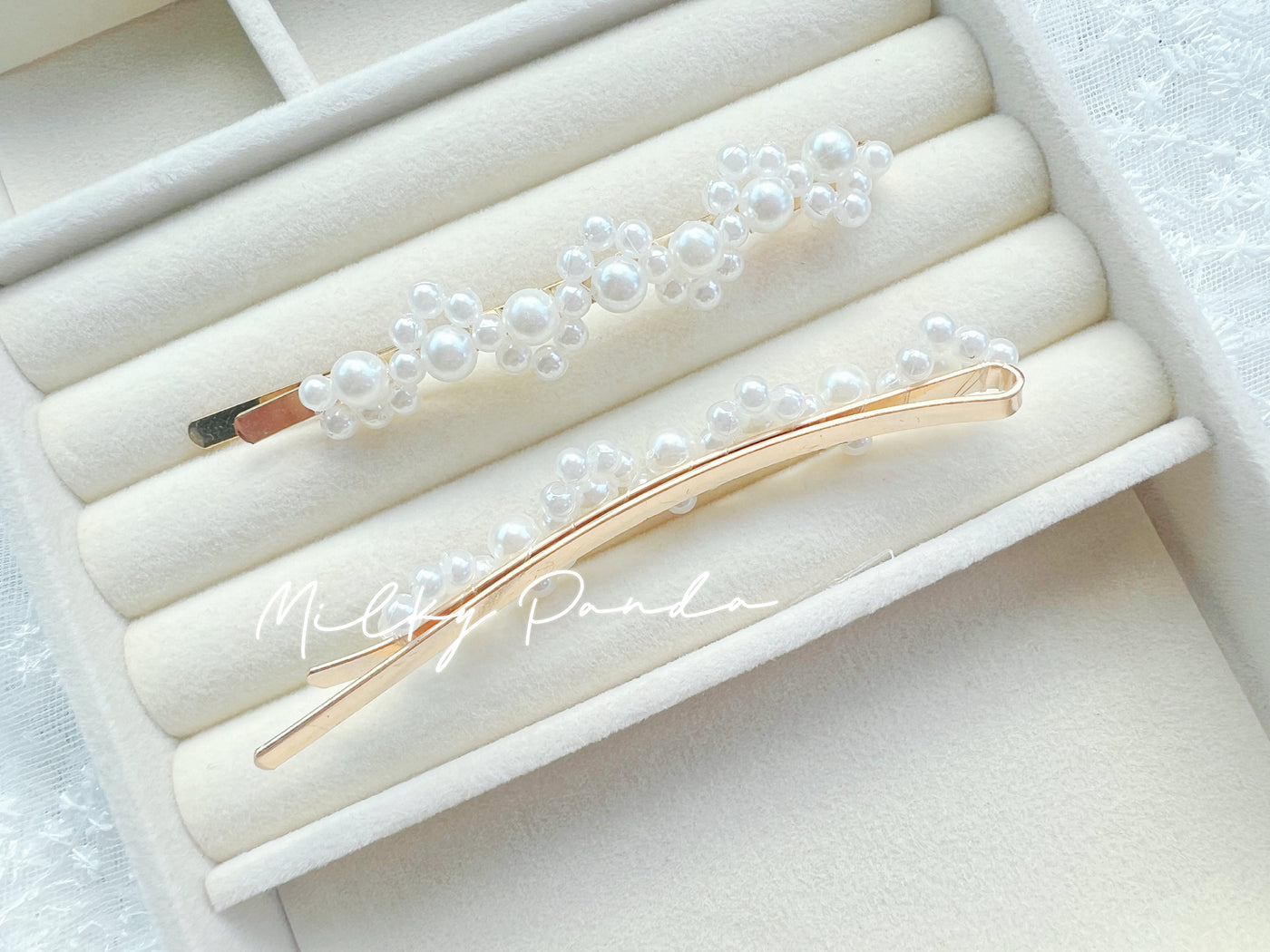 2 PCs Pearl Hair Clips