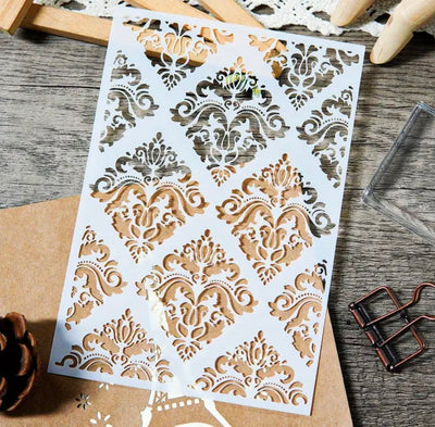 Retro Patterns Stencil