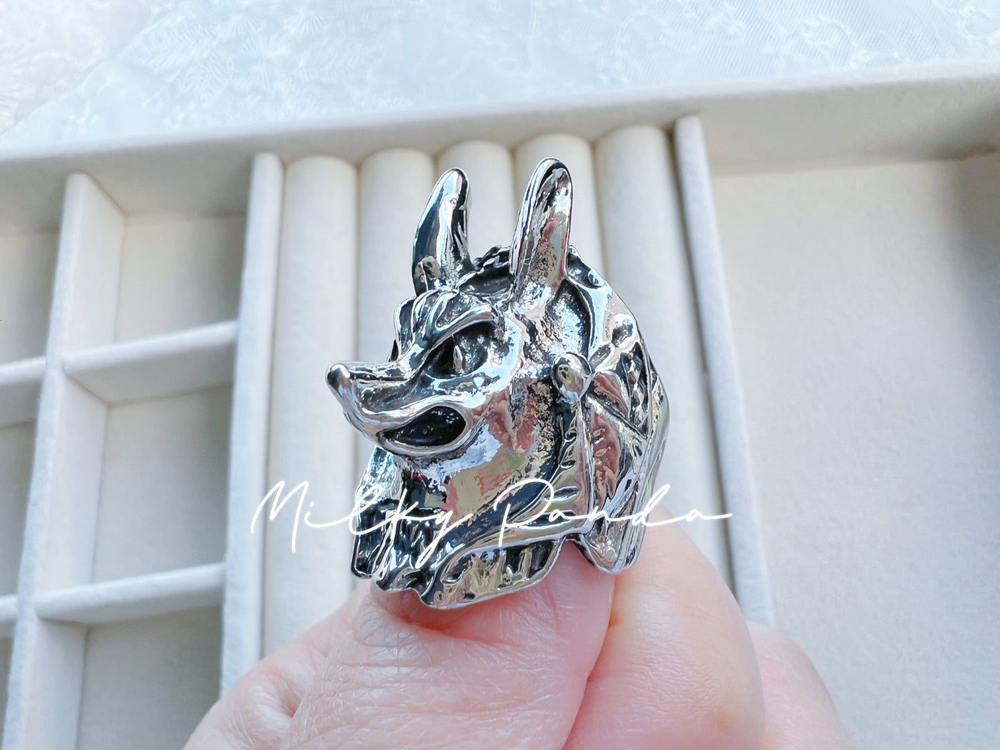 Punk Wolf Ring