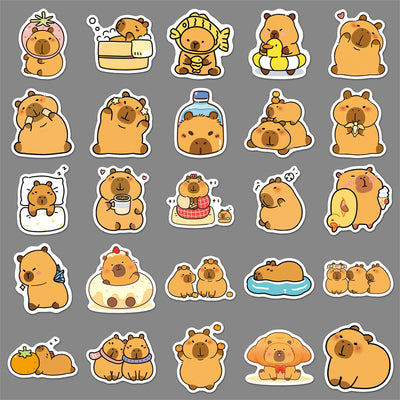 50 Pcs Capybara Stickers