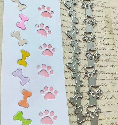 2 Pcs Paw & Bone Cutting Dies