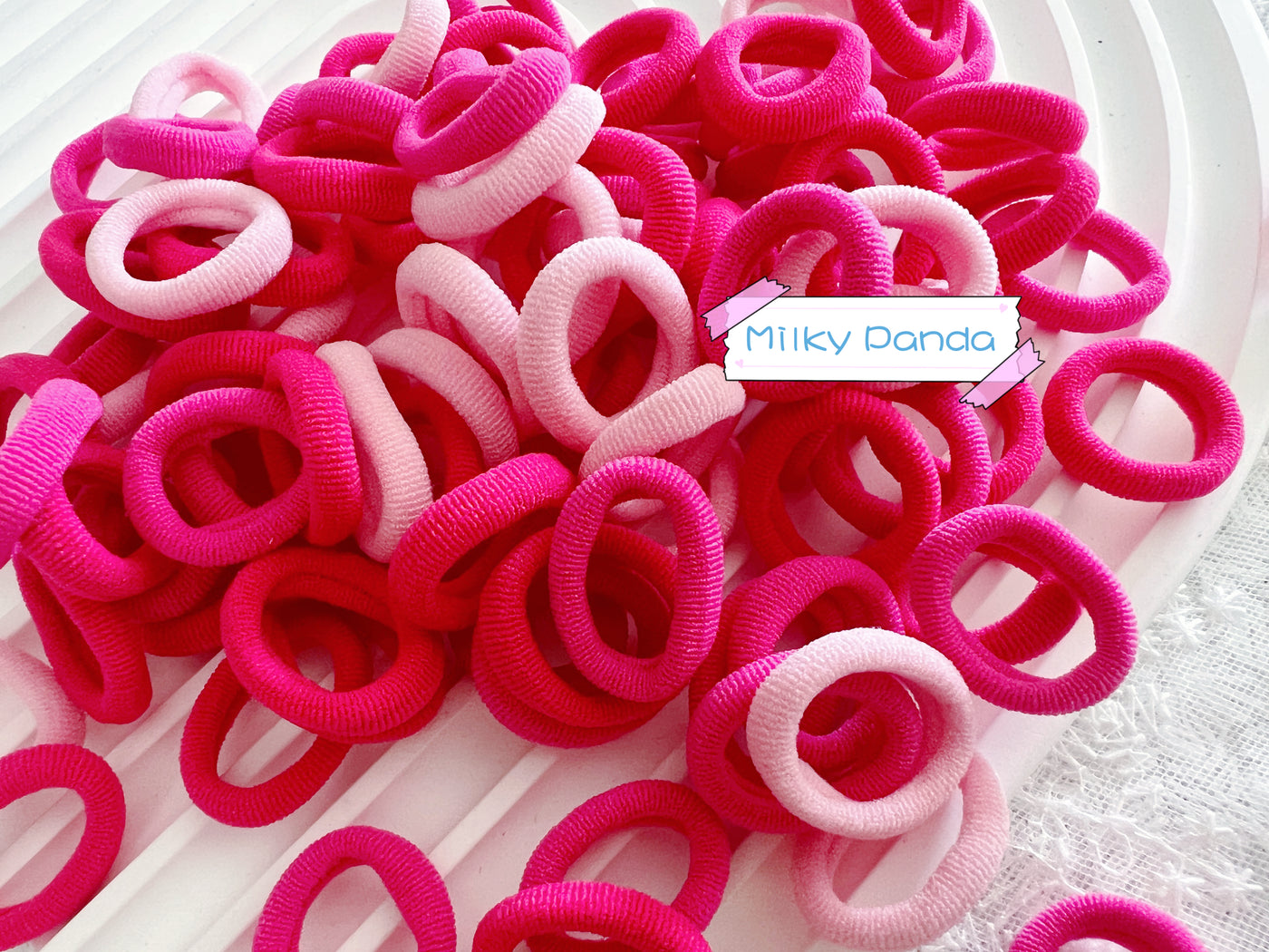 Kids Hair Ties - Red