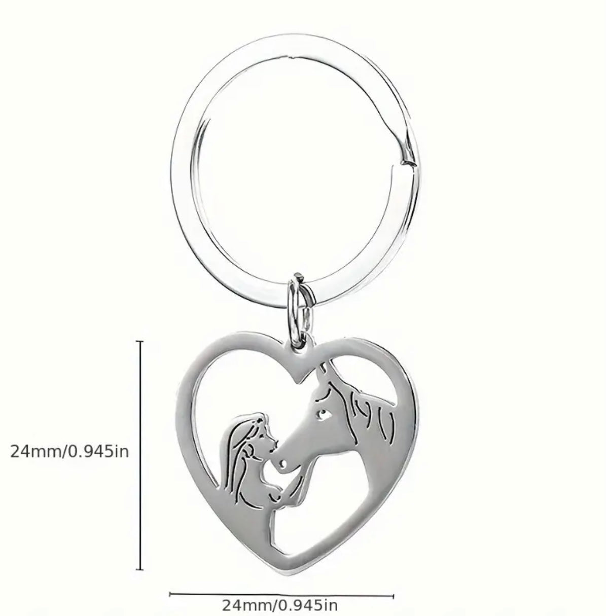 Horse & Heart Keyring