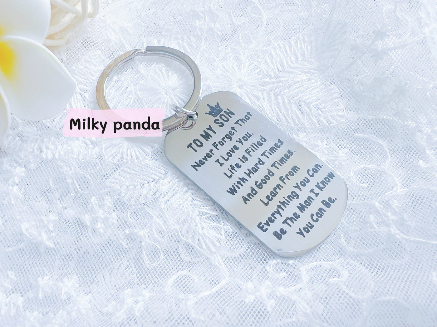 To My Son Keyring