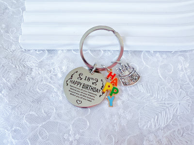 Happy 18 Birthday Keyring