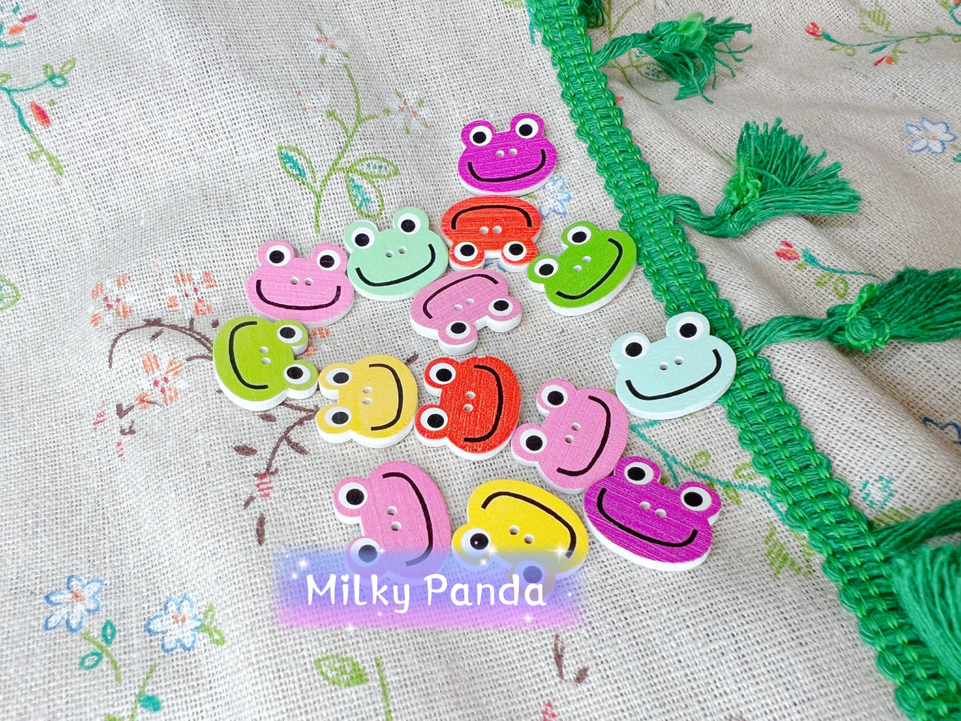 Frog Wooden Buttons