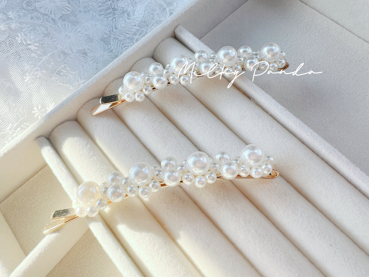2 PCs Pearl Hair Clips