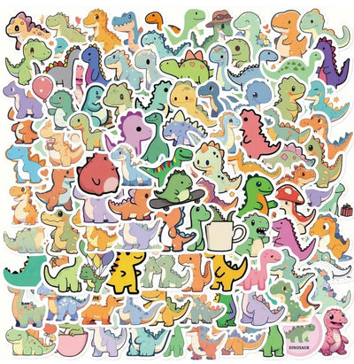 100 Pcs Dinosaur Vinyl Stickers