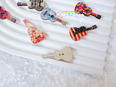 Guitar Wooden Buttons