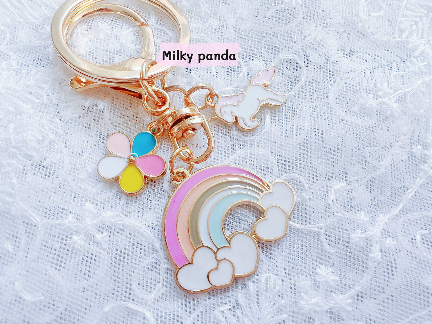 Unicorn Rainbow Keyring