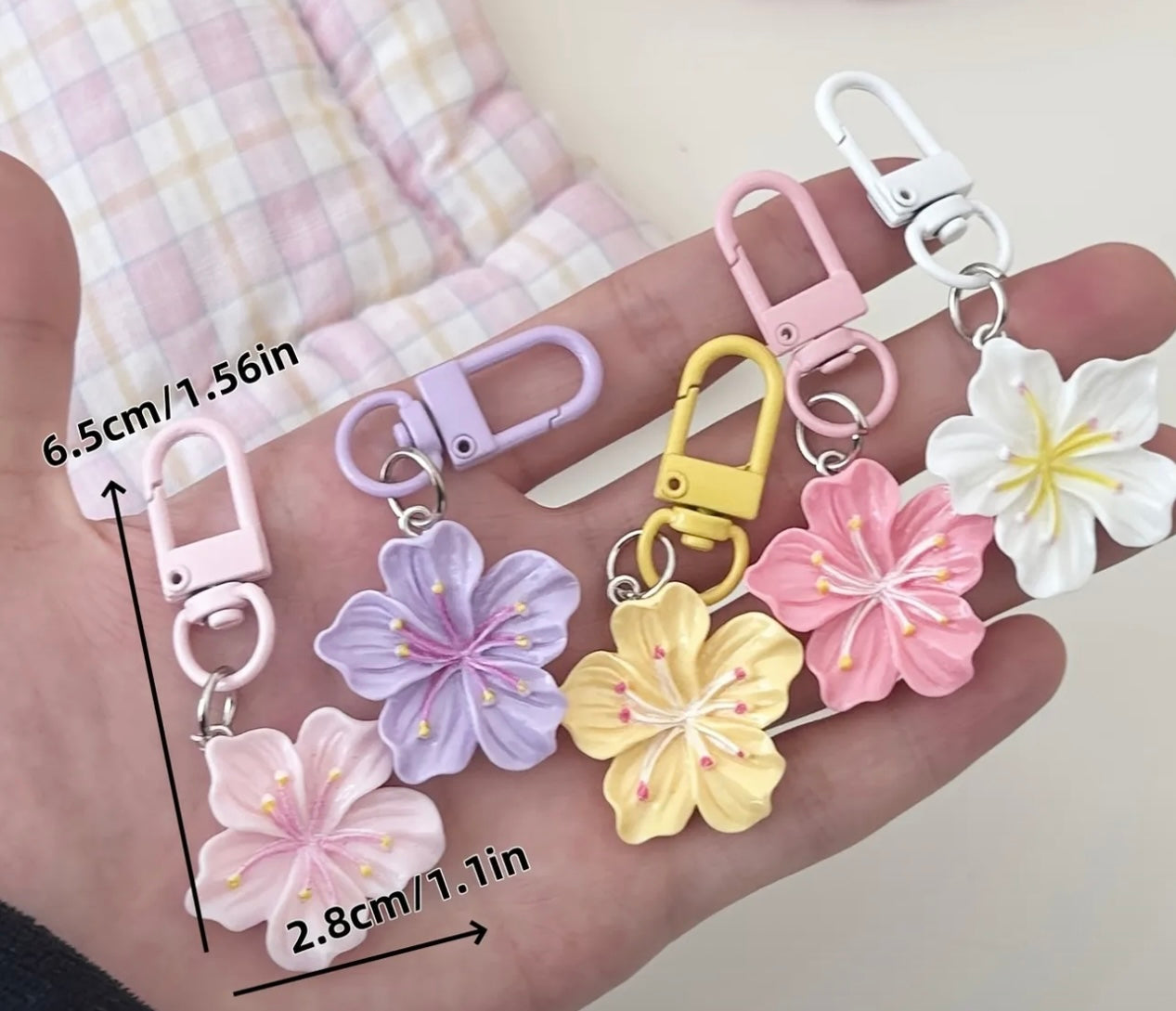 Cherry Blossom Keyring Charm