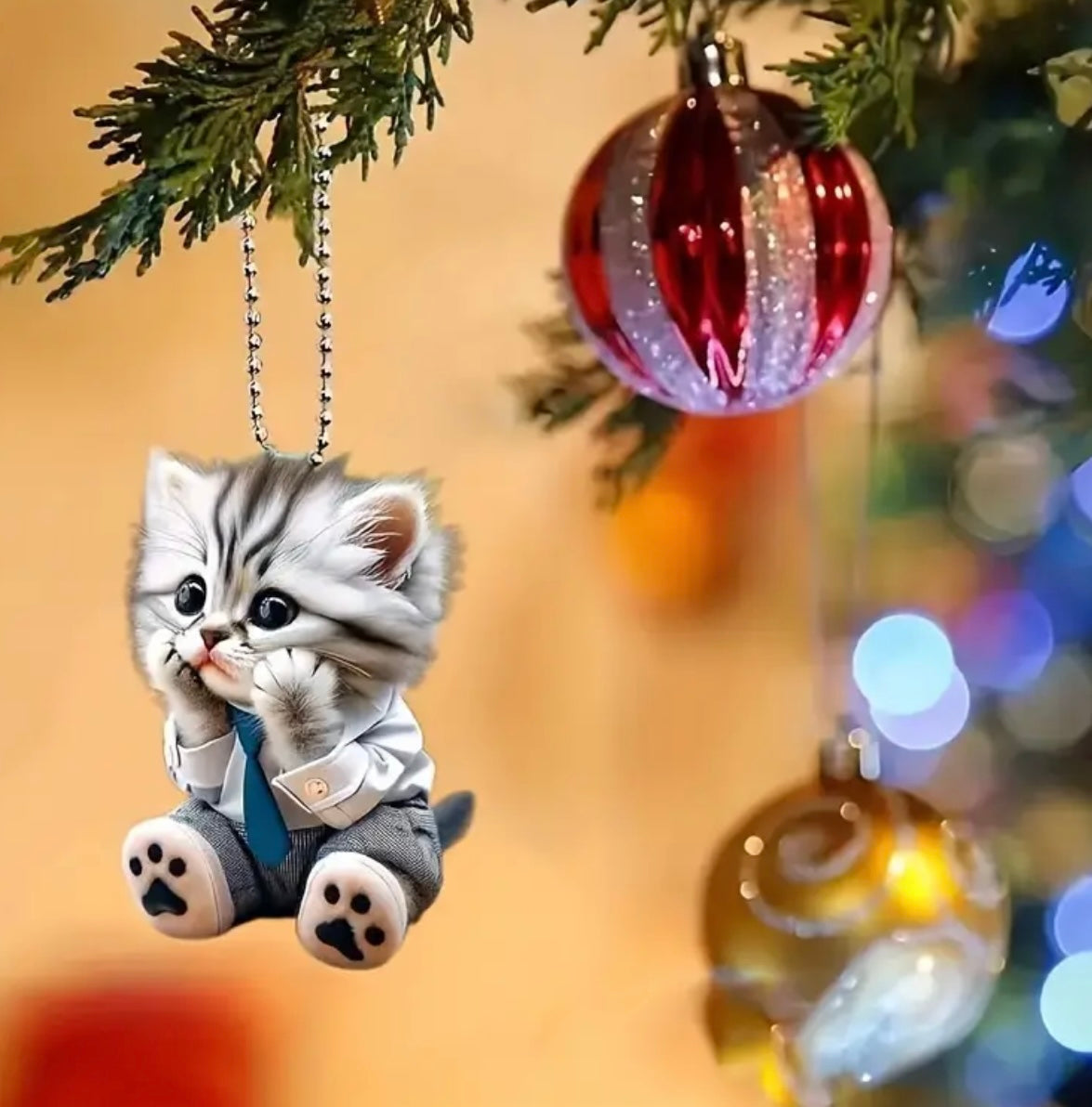 Cute Cat Keyring Charm