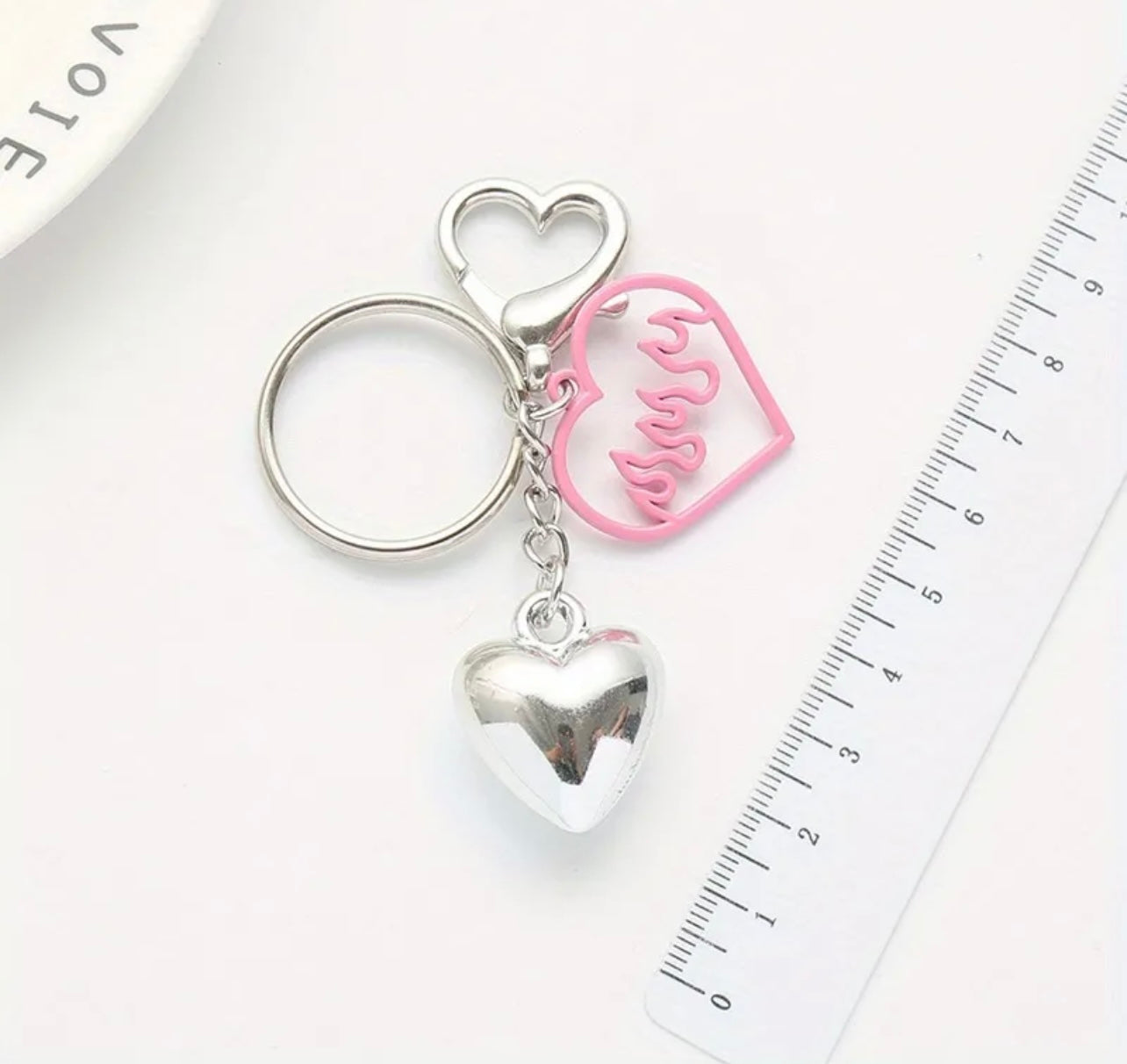 Pink Heart Keyring