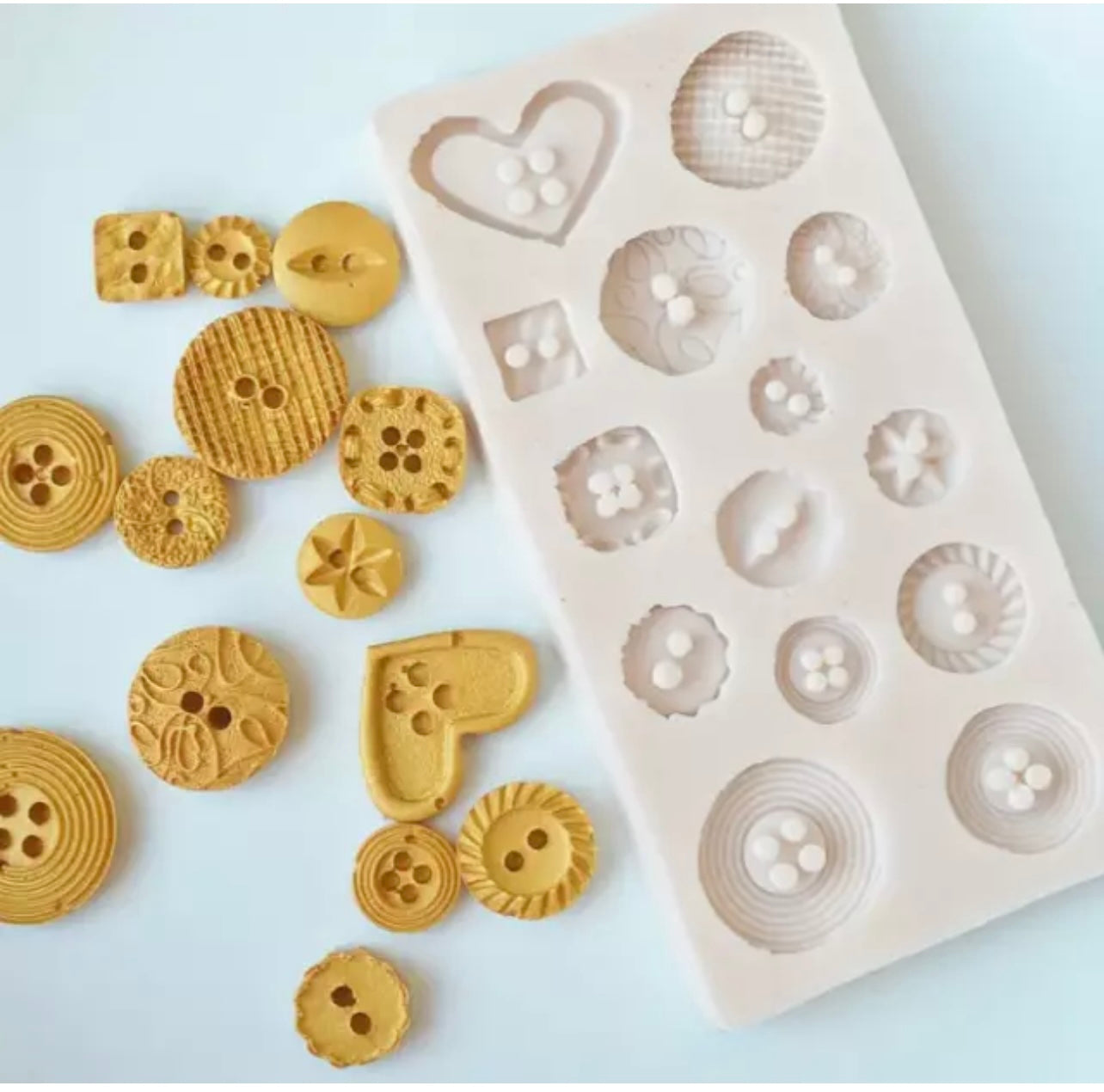 Buttons Fondant Mould