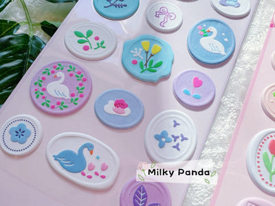 Puff Wax Seal Sticker