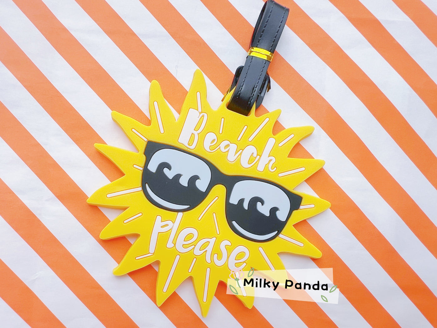Beach please sun luggage tag