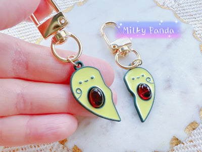 2 PCs Avocado BFF Friends Keyring Charm