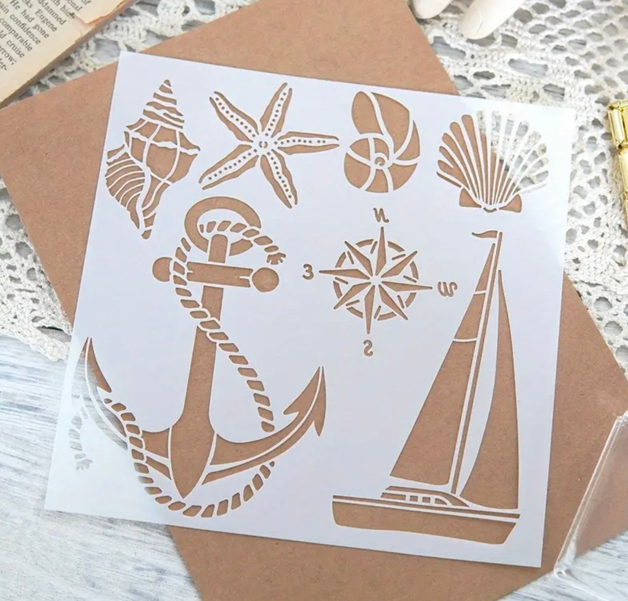 Sea Themed Stencil