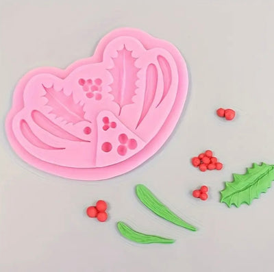 Christmas Leaf Fondant Mould