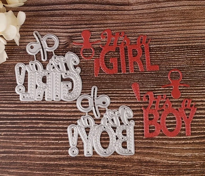 Gender Reveal Baby Shower Cutting Die