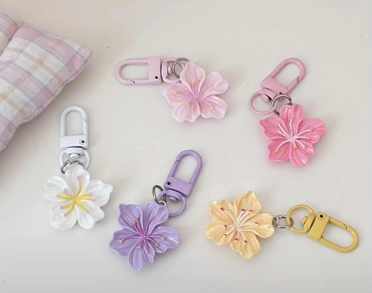 Cherry Blossom Keyring Charm