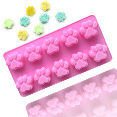 10 Cells Paw Silicone Mould
