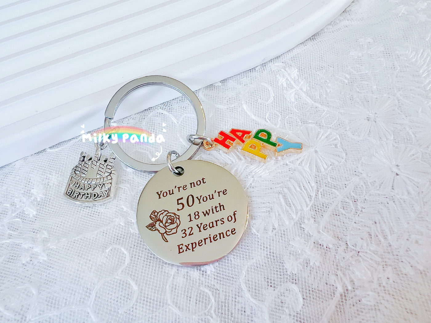 Happy 50 Birthday Keyring
