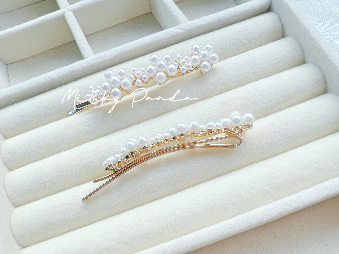 2 PCs Pearl Hair Clips