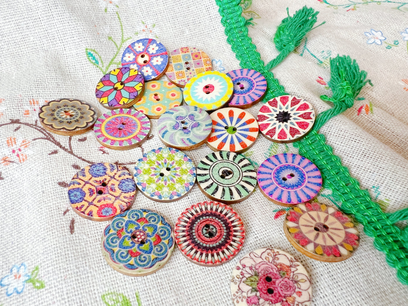 Retro Wooden Buttons
