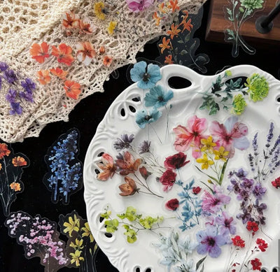 50 Pcs Flowers Vinyl Stickers