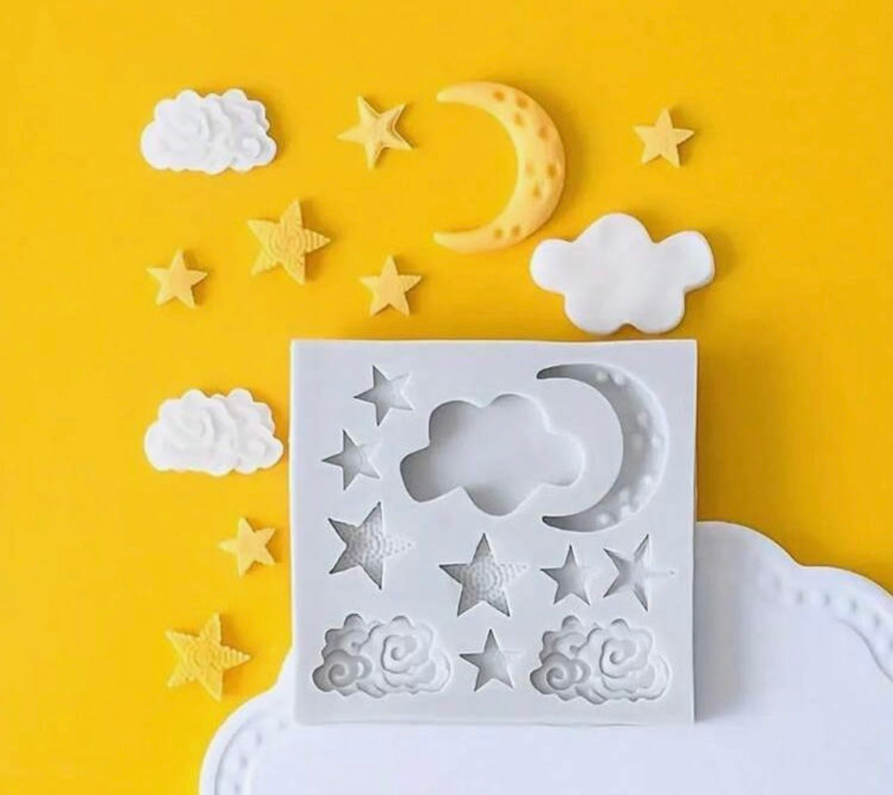 Moon Star Cloud Fondant Mould