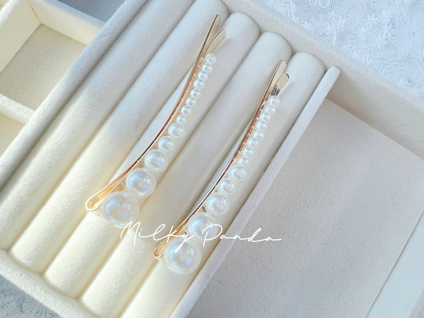 2 PCs Pearl Hair Clips