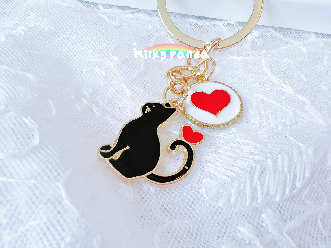 Black Cat Keyring
