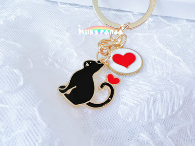 Black Cat Keyring