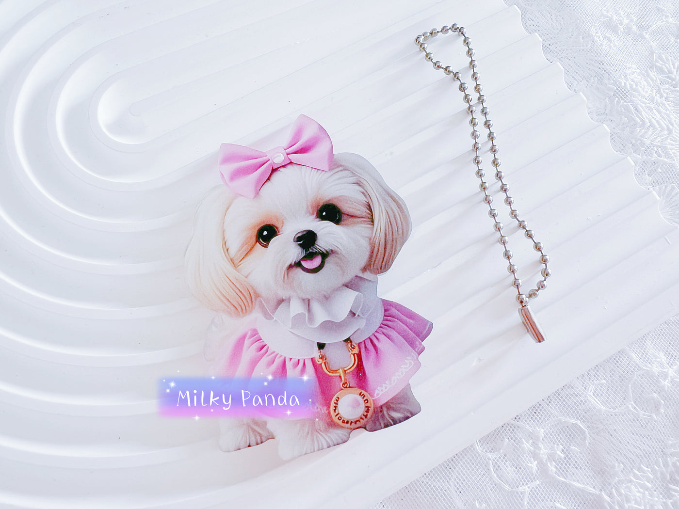 Shih Tzu Keyring Charm