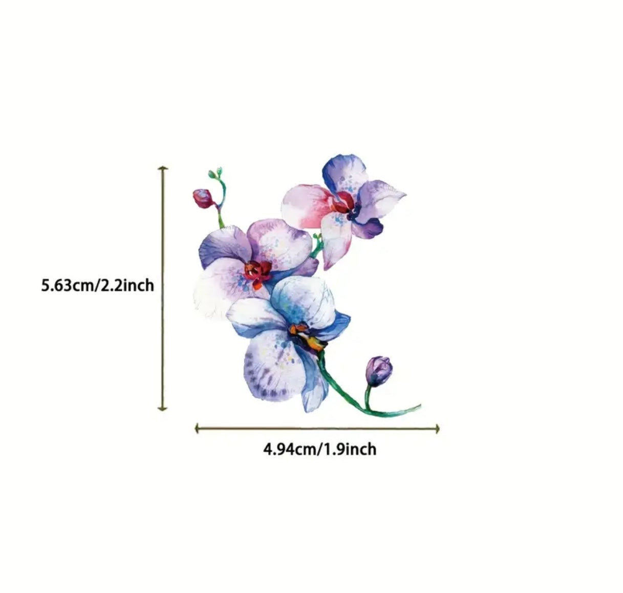 50 Pcs Orchid Flowers Vinyl Stickers