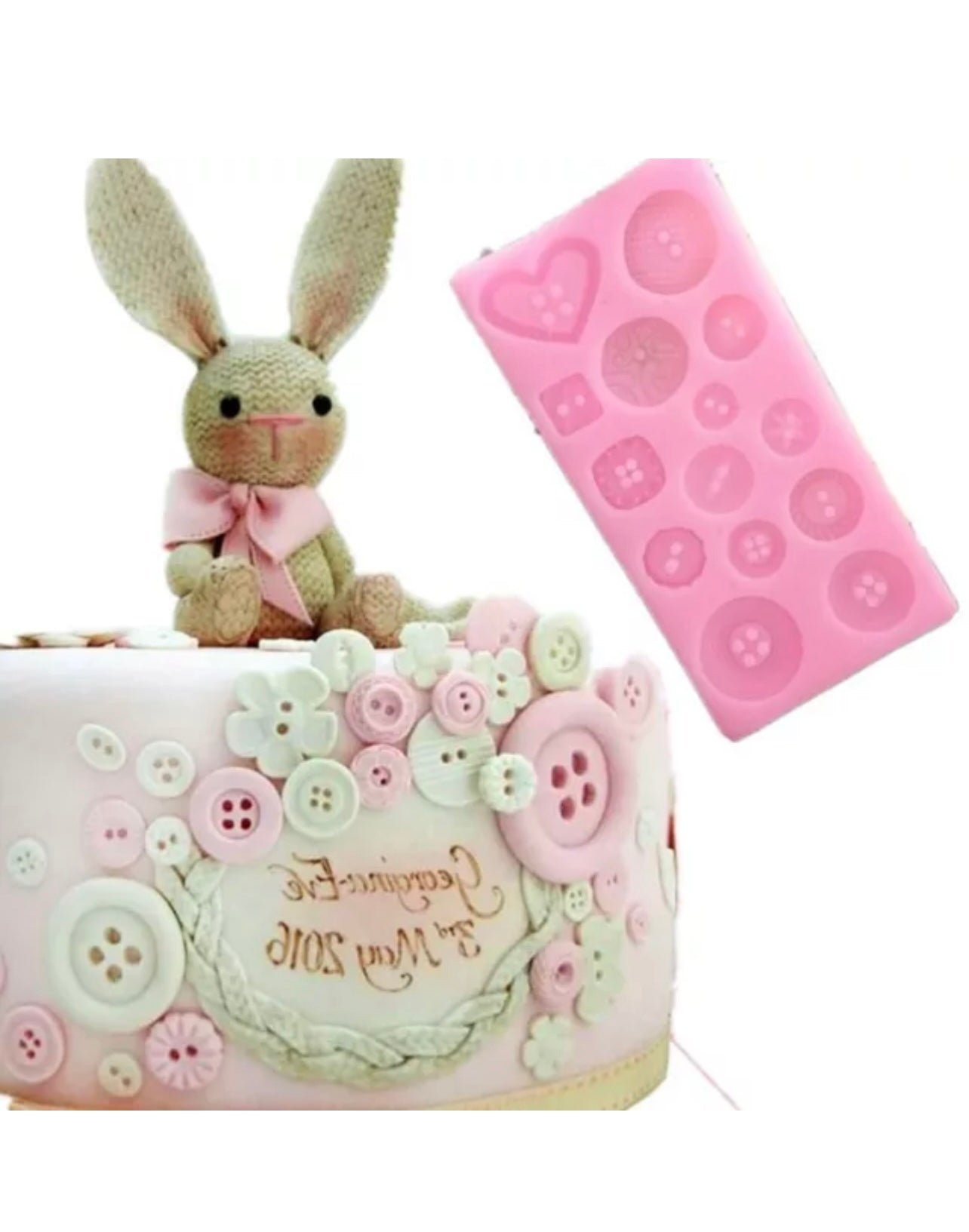 Buttons Fondant Mould