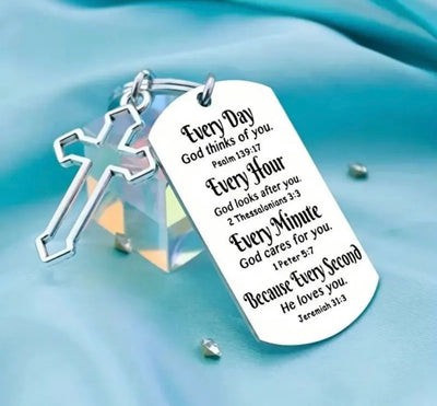 Christian Bible Verse Keyring