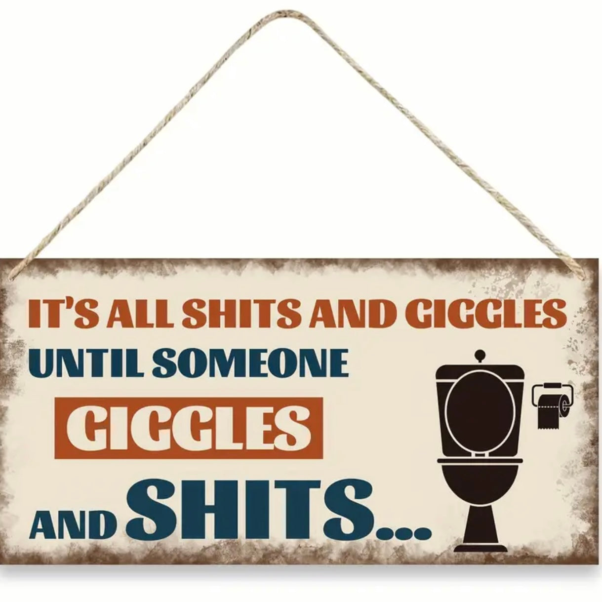 Fun Bathroom Wall Plaque