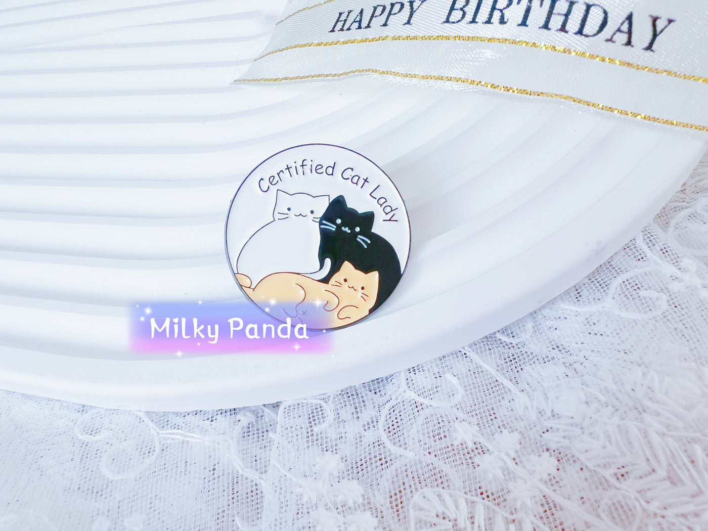 Certified Cat Lady- Cat Pin