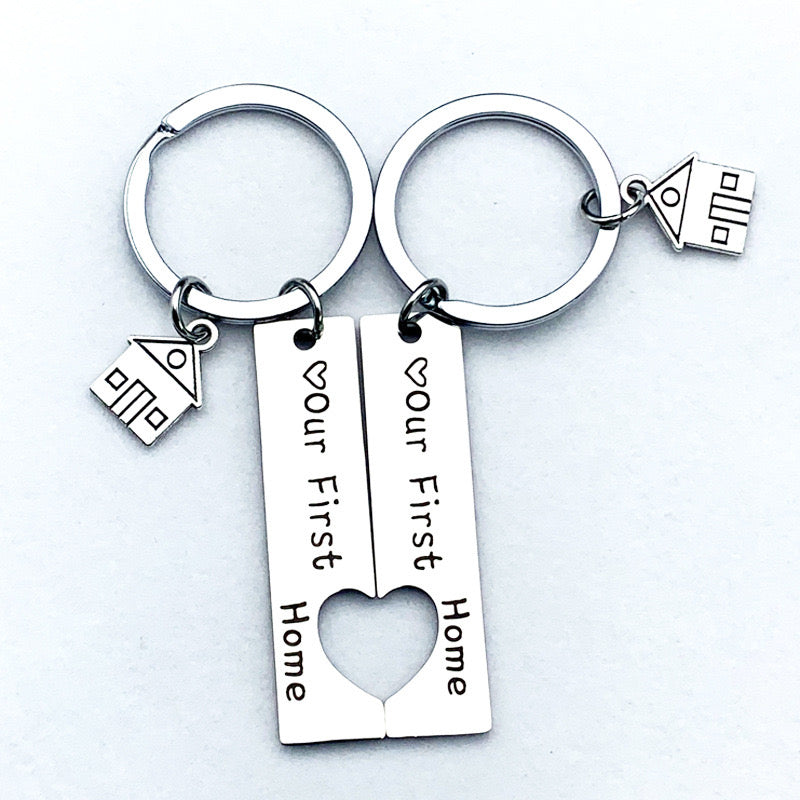 2 Pcs First Home Keyrings