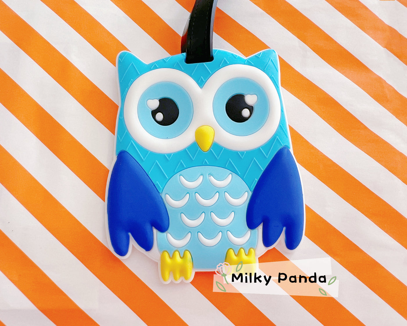 Blue Owl Luggage Tag