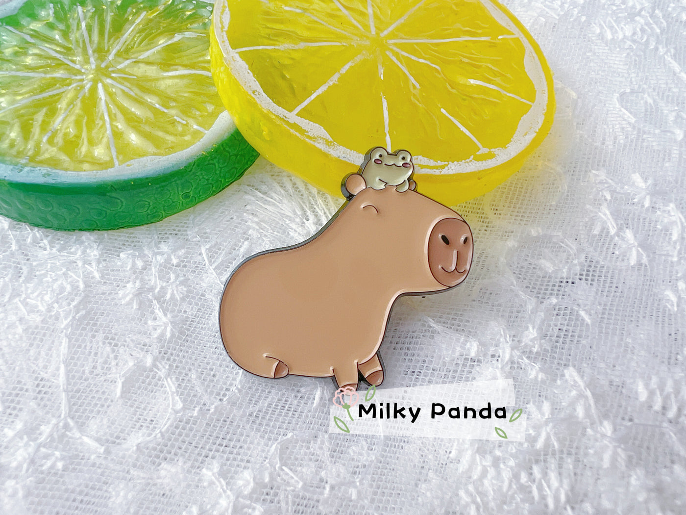 Capybara & Frog Badge