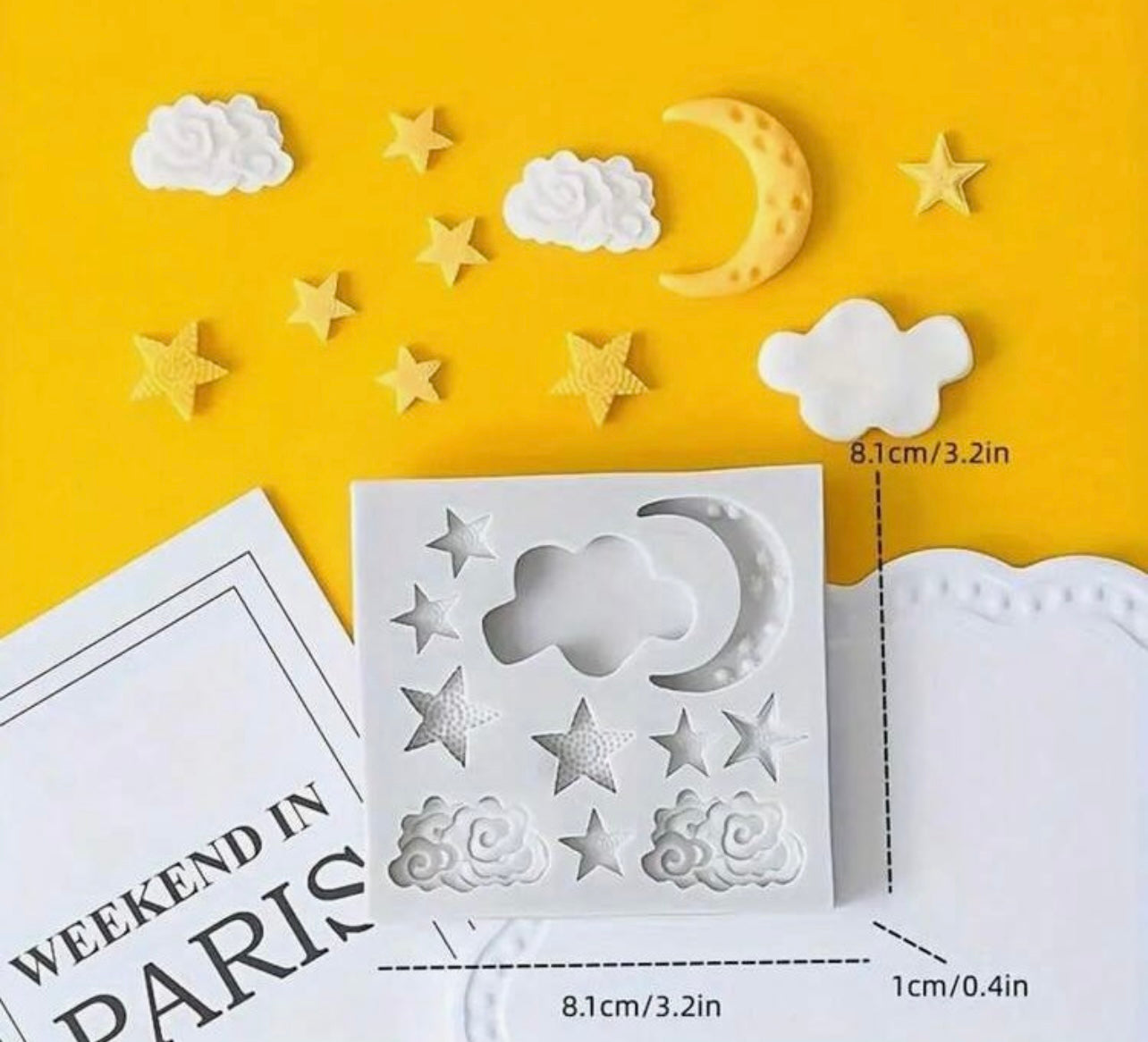 Moon Star Cloud Fondant Mould