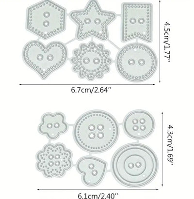 2 Pcs Buttons Cutting Die
