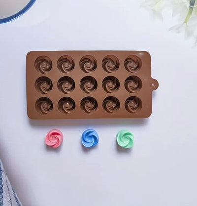 Swirl Flower Chocolate Mould