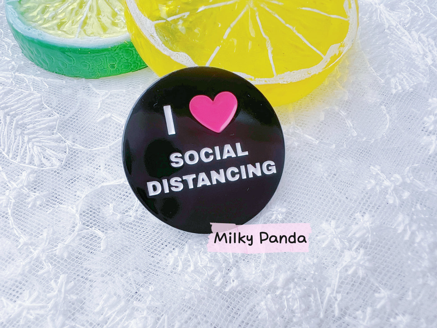 I Love Social Distancing - Pin