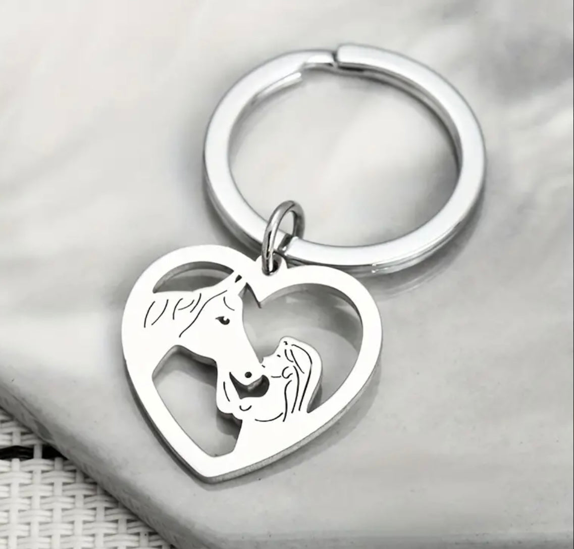 Horse & Heart Keyring